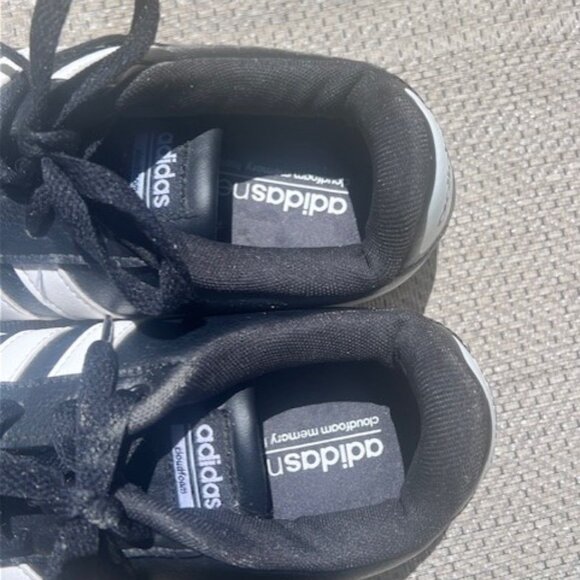 Womens Adidas Neo cloud foam memory footbed 9 1/2 Black and white sneaker - Picture 4 of 7